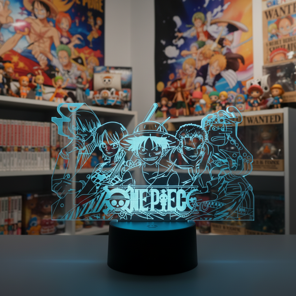 Lampes One Piece 3D Mugiwara Veilleuse de rêve