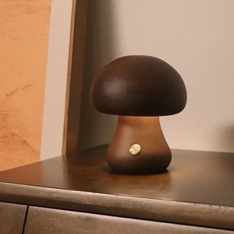 Veilleuse de rêve  Lampe Champignon | Tactile En Bois Petit Veilleuse de rêve lampe de chevet Lampe De Chevet Bois Lampe De Chevet Tactile Veilleuse Champignon