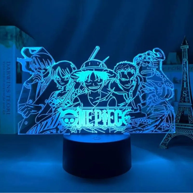 Veilleuse de rêve | Lampe Manga One Piece 3D Noir