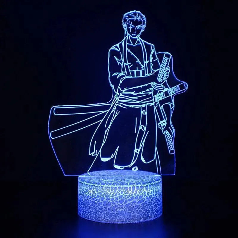 Lampes LED Manga Santoryu Base Cracker Allumer Bleu