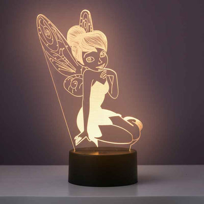 3D Illusion Lampe LED veilleuse fée Clochette