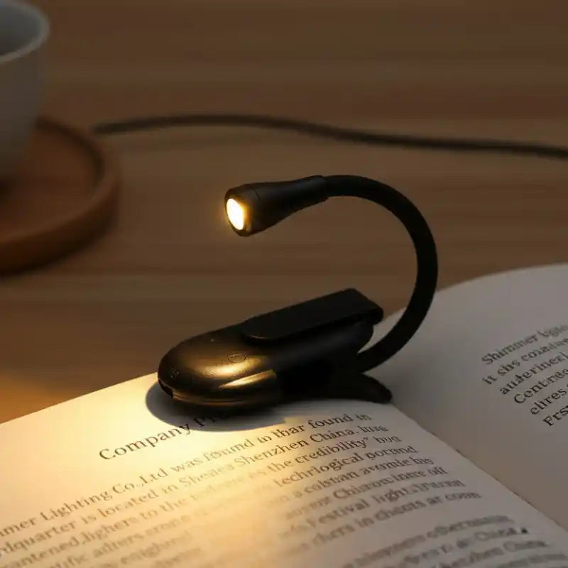 Lampe de lecture à pince rechargeable noir