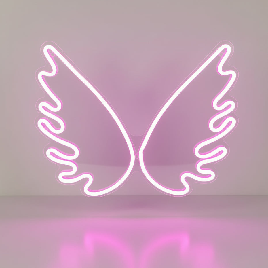 Neon Ailes D'Ange Rose Veilleuse de rêve
