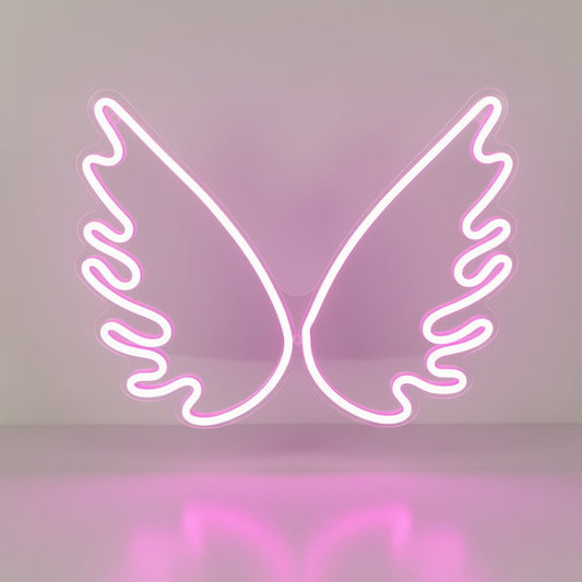Neon Ailes D'Ange Rose Veilleuse de rêve