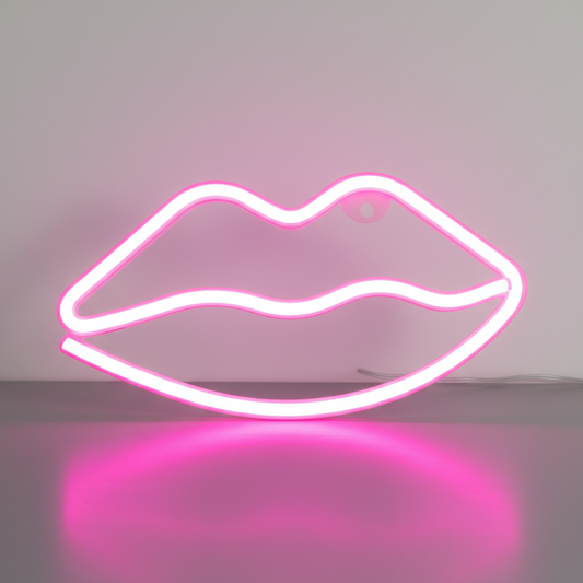Néon Bouche Rose Veilleuse de rêve