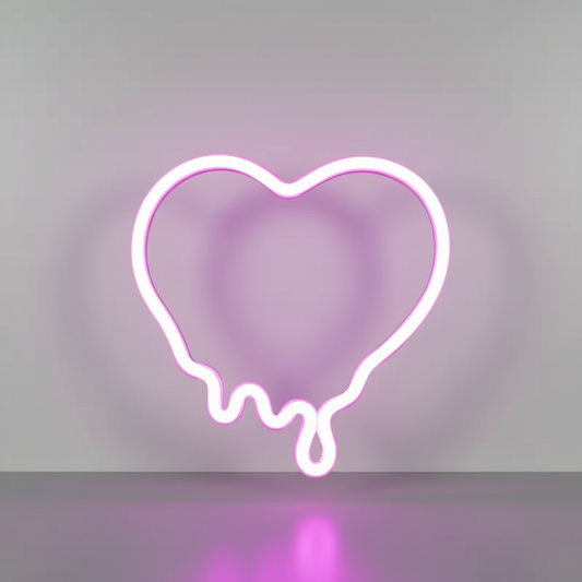 Neon Coeur Blesse Rose Veilleuse de rêve