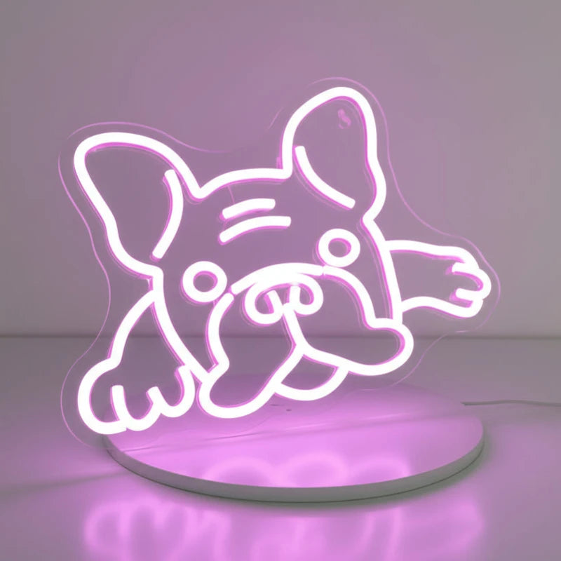 Neon Animaux Bouledogue Français
