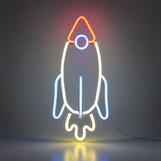 Neon Decoratif Mural Fusée Veilleuse de rêve
