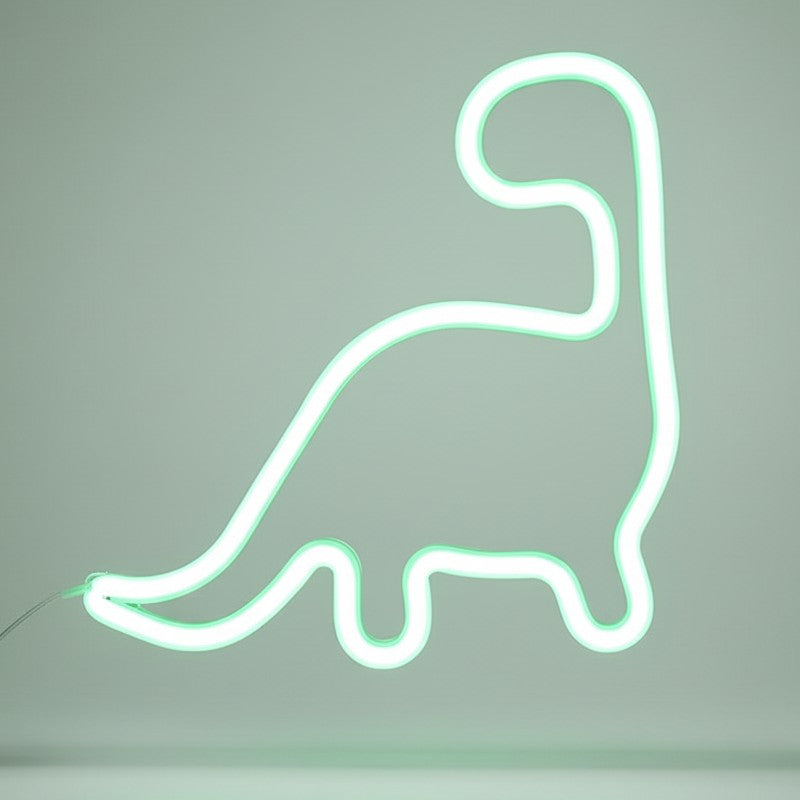 néon dinosaure lampe LED mural vert lumineux décoration chambre enfant