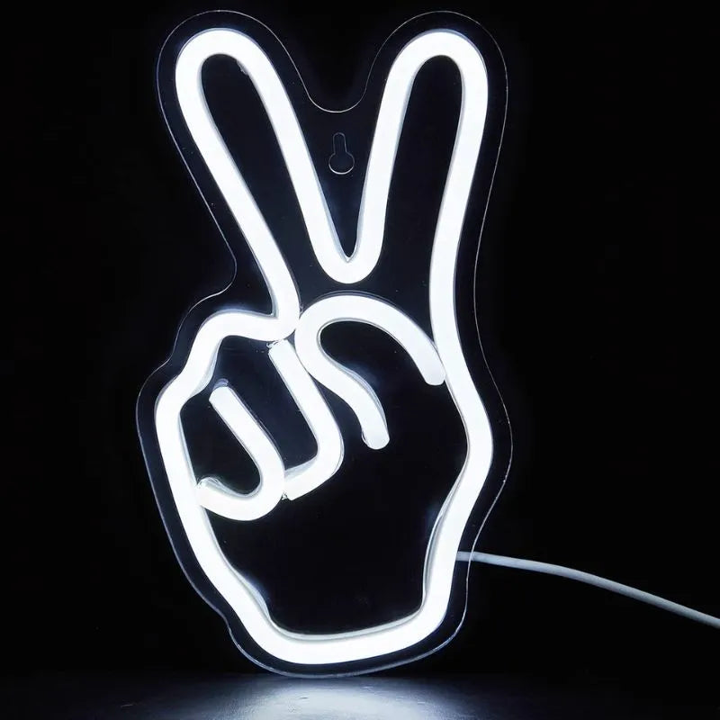 Peace Néon LED Allumer Dans La Nuit