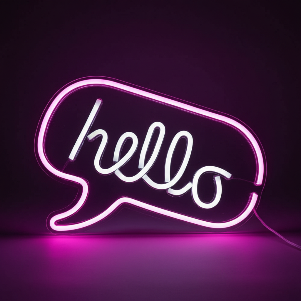 Néon Lumineux Murale Hello Veilleuse de rêve