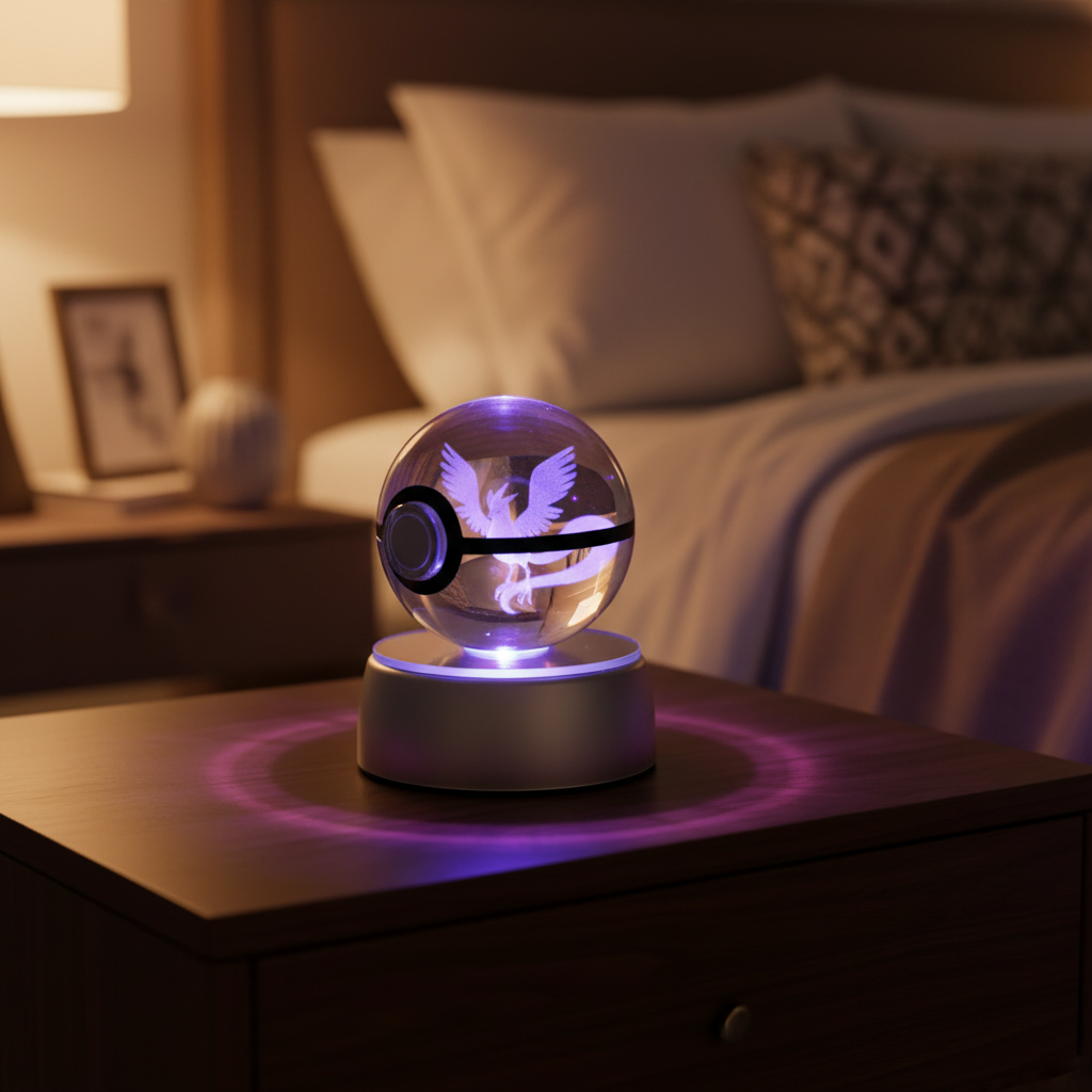 Pokéball Lumineuse Cristal Artikodin Veilleuse de rêve