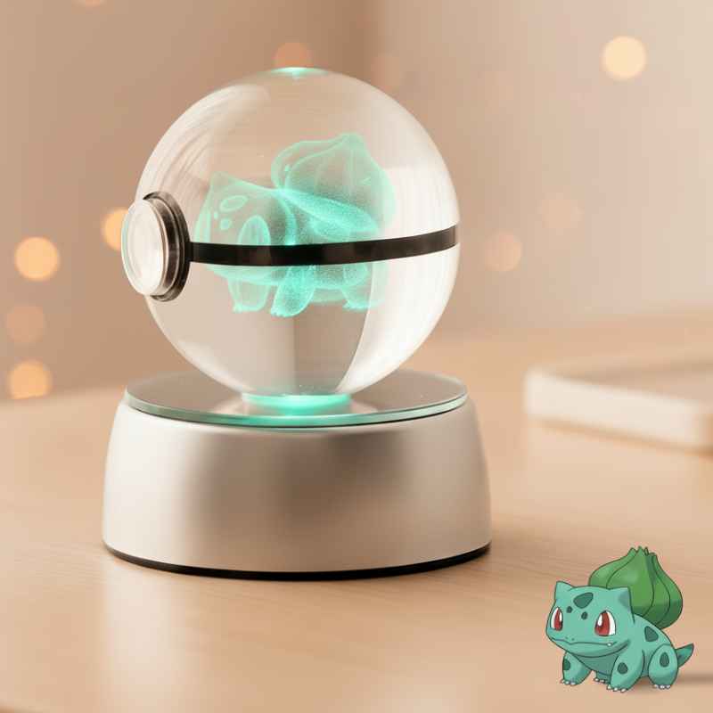 Pokéball LED Cristal Bulbizarre Pokémon