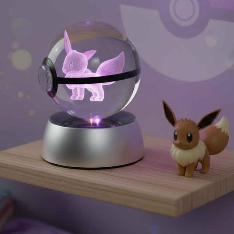 Pokeball Lumineuse en Cristal Evoli