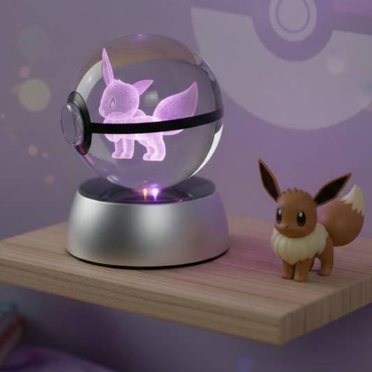 Pokeball Lumineuse Cristal Evoli