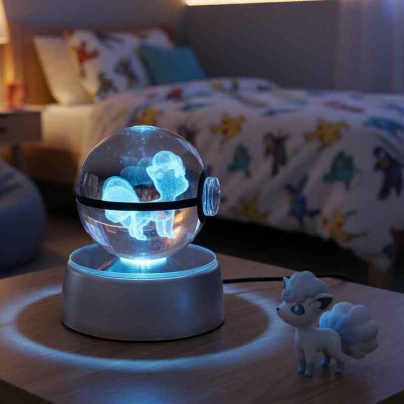 Pokéball Goupix d'Alola Lumineuse Cristal 