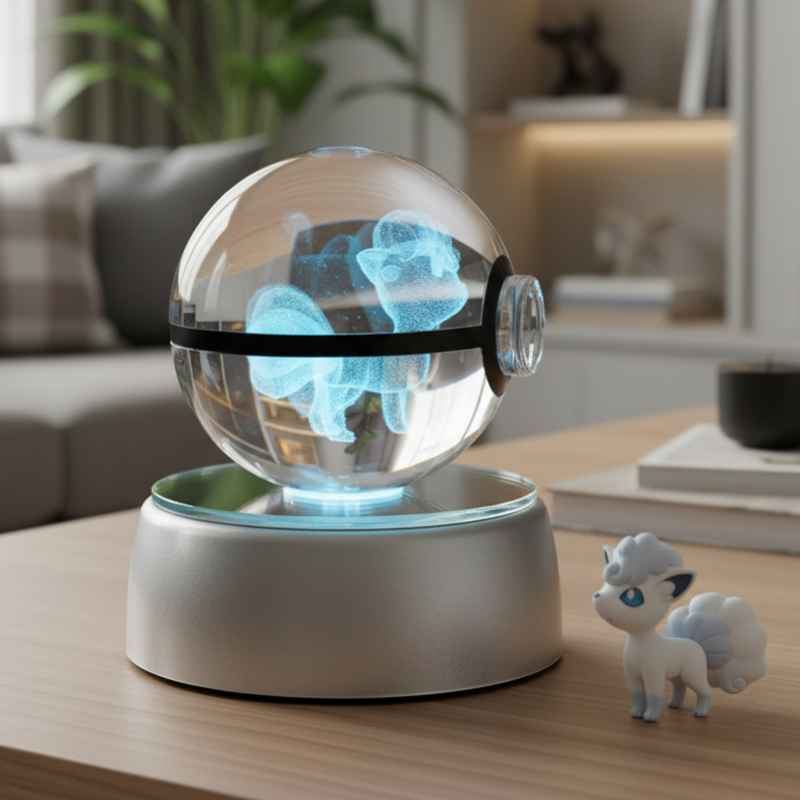 Pokéball Goupix Alola Lumineuse Cristal 