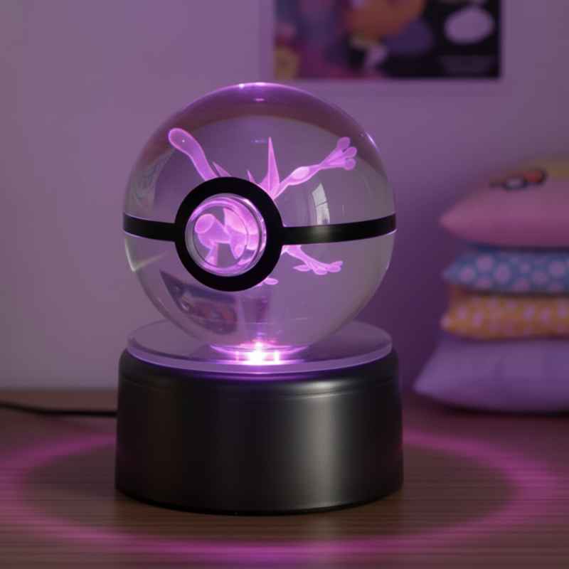Luminous Crystal Pokeball with Pokemon Greninja