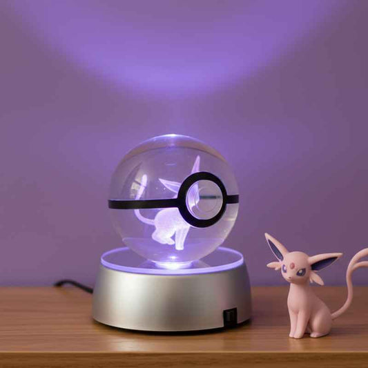 Pokeball Lumineuse en Cristal Mentali