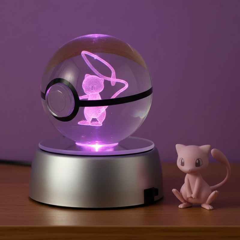 Mew Large Crystal Pokeball