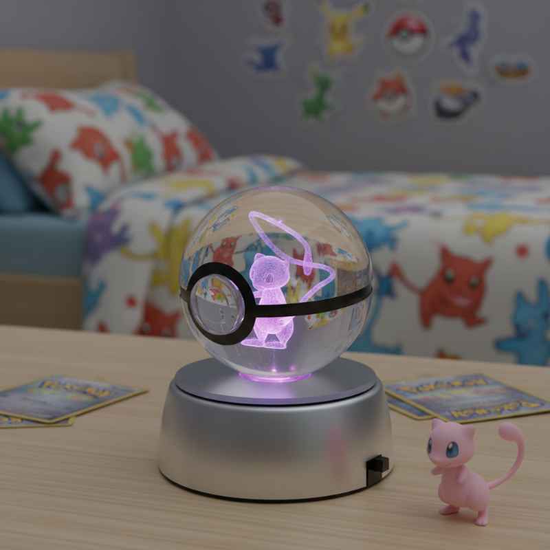 Pokeball crystal lumineuse MEW