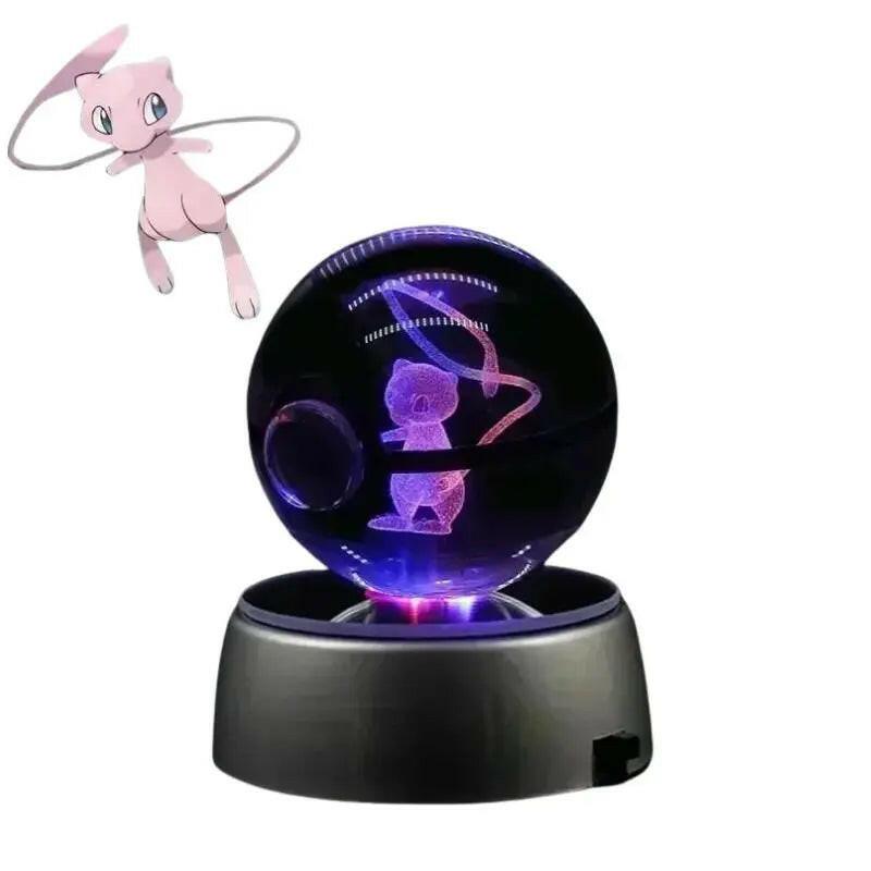 Pokeball Lumineuse Cristal Mew - Veilleuse de rêve 
