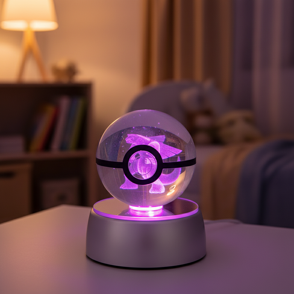 Pokeball Lumineuse Cristal Palkia Veilleuse de rêve