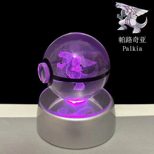 Pokeball Lumineuse en Cristal Pokemon Palkia