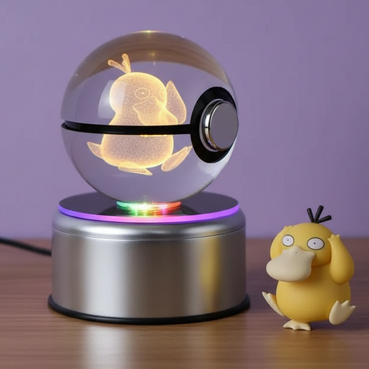 Pokeball Lumineuse Cristal Psyduck