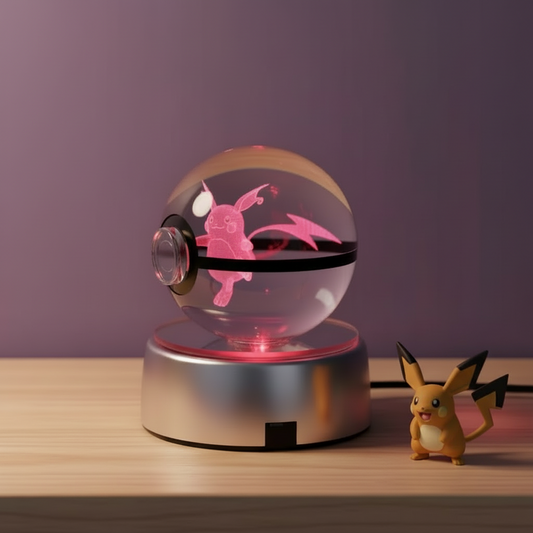 Pokeball Lumineuse Cristal Raichu