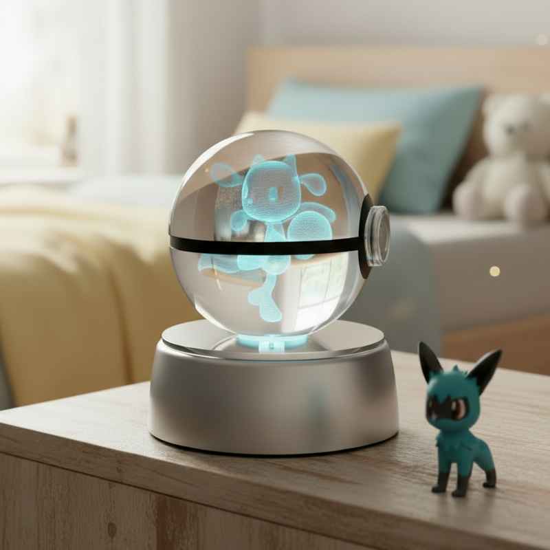 Riolu Large Crystal Pokeball