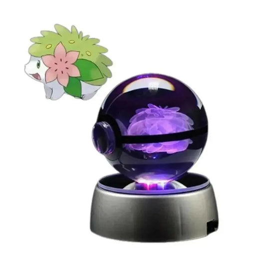 Pokéball Cristal Led Shaymin Fond Blanc