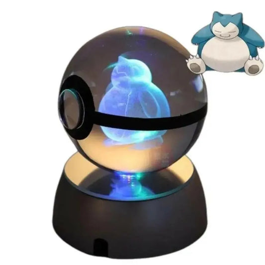 Acheter Pokeball Cristal Led Ronflex Fond Blanc