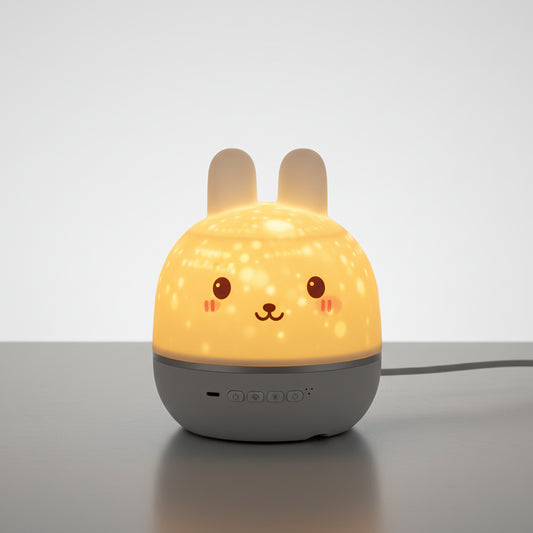 Projecteur Étoile | Forme Lapin Avec Haut Parleur - Veilleuse de rêve
