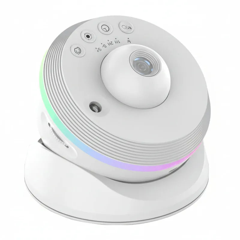 Projecteur Galaxie 360° Xiaomi projetant étoiles et nébuleuses 4K ultra-réalistes sur plafond chambre.