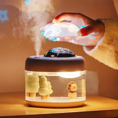 Veilleuse de rêve | Projecteur Lumineux et Humidificateur D'air Bébé Figure intérieur Lion