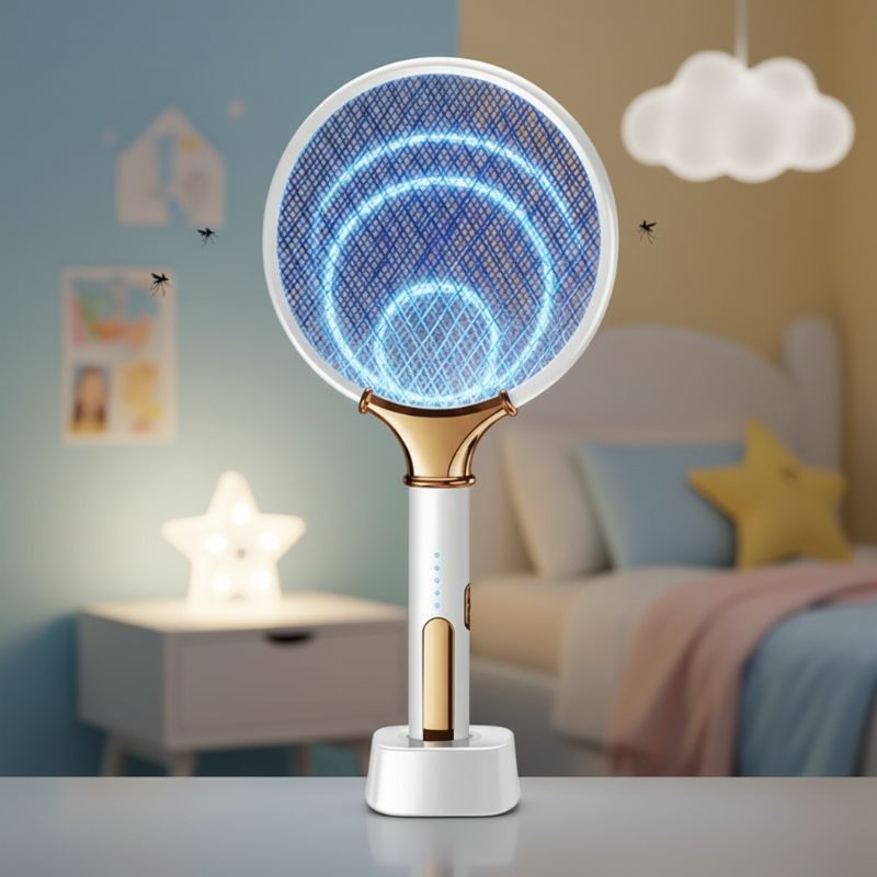 raquette anti-moustiques chambre salon sécurisée multifonction