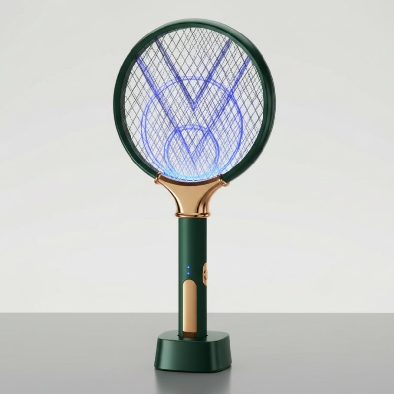 raquette moustique puissante multifonction LED violette anti-insectes