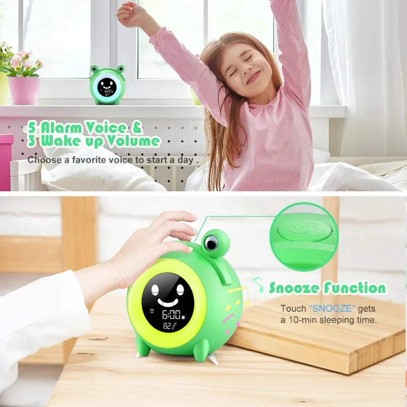 Réveil grenouille enfant horloge lumineuse design mignon