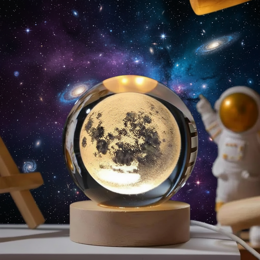 Boule de Cristal Lumineuse de la Lune