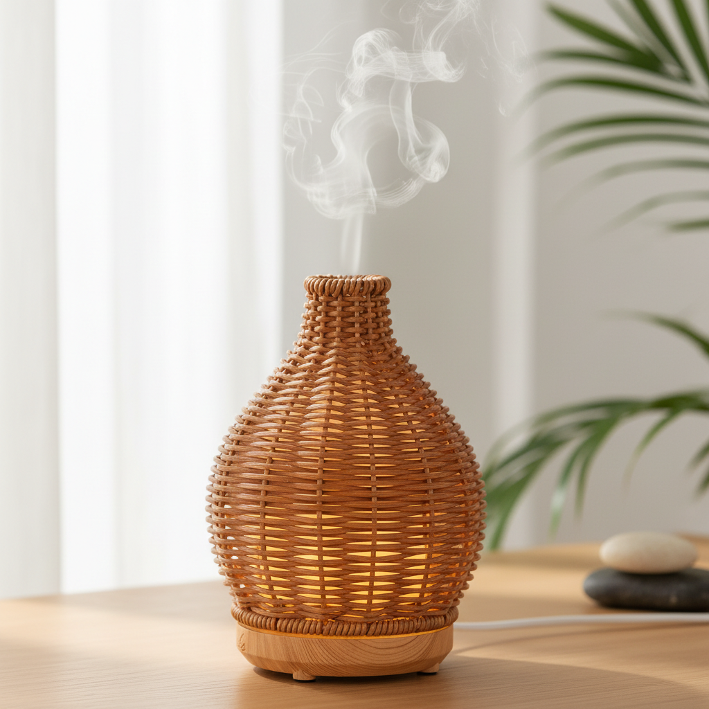Diffuseur D'huiles Essentielles En Bois Tressee