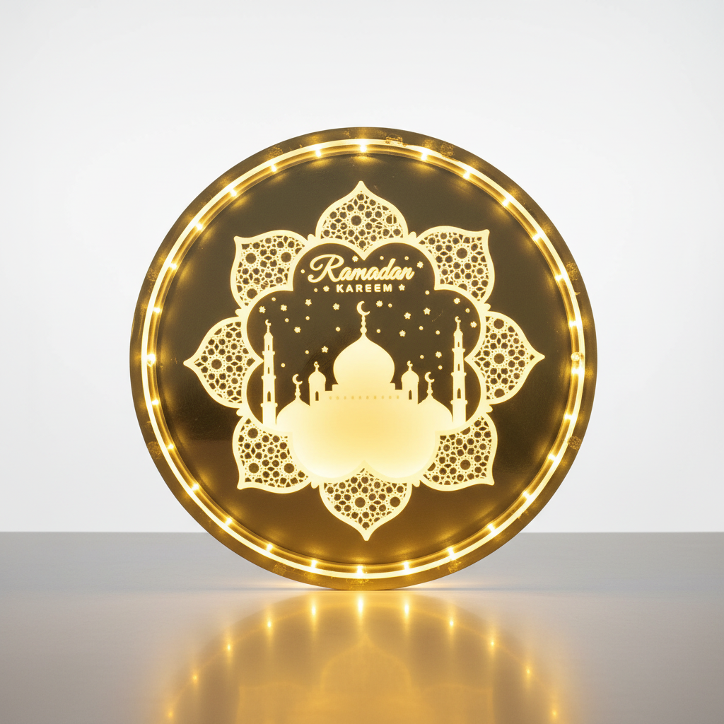 Guirlandes Lumineuses LED Suspendues Fête De L'Aïd Moubarak Veilleuse de rêve