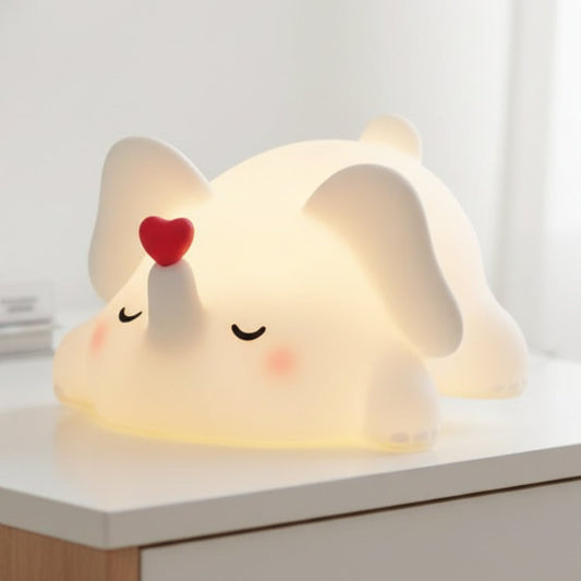 Veilleuse Bébé Elephant Rechargeable En Silicone