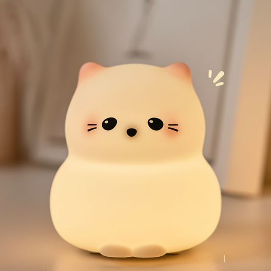 Veilleuse Bebe Chat Rechargeable En Silicone