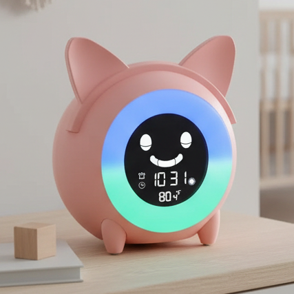 Reveil Veilleuse Chat Mignon