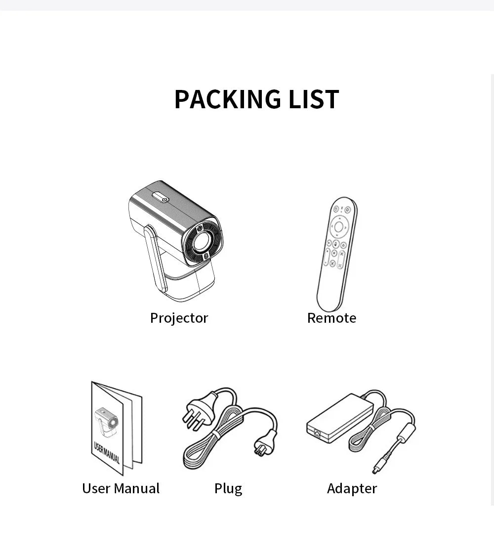 Projecteur 4K Smart K2 Rechargeable Avec Haut-parleur