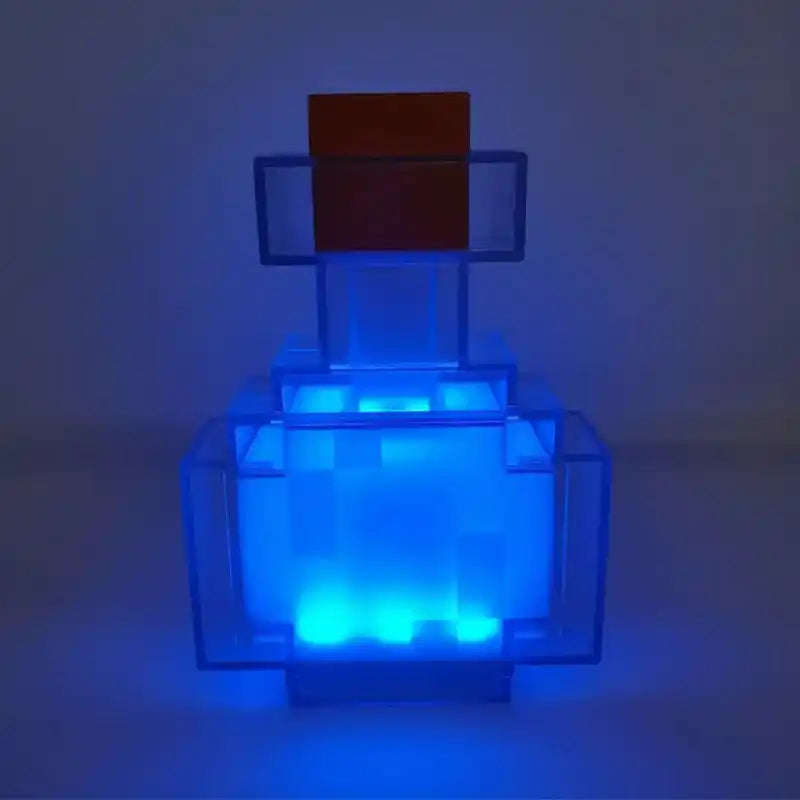 Lampe potion Minecraft setup bureau gamer éclairage LED