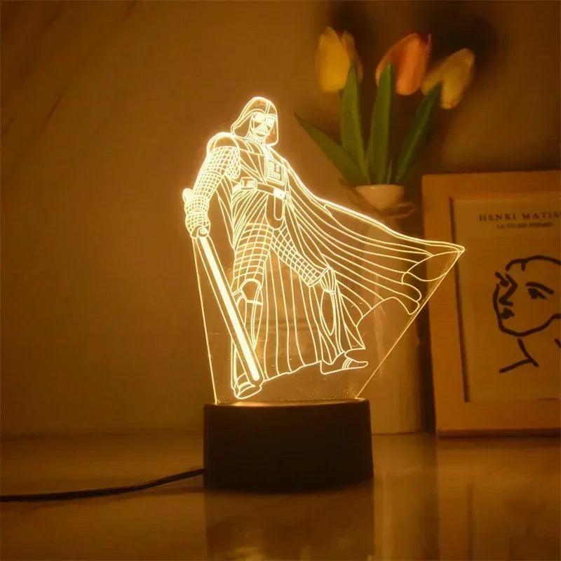 Lampe Décorative 3D Star Wars Dark Vador - Veilleuse de rêve 