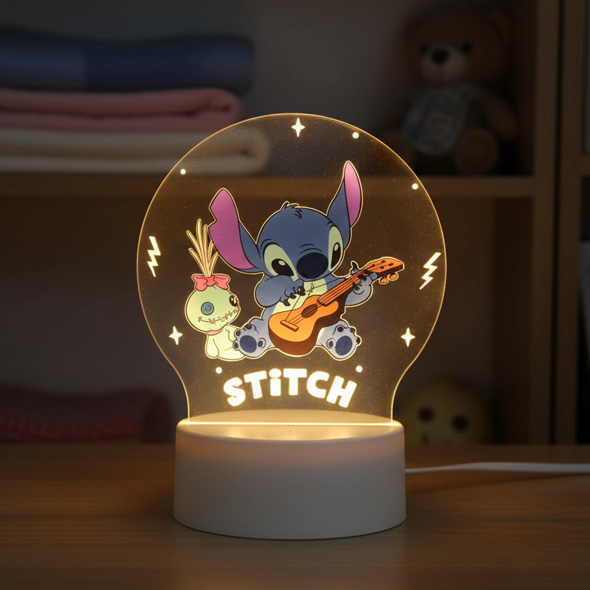 Lampe Led Stitch Joue Guitare