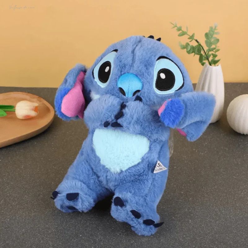 Stitch Children Sleep Companion Sound Soothing Music Kawaii Plush Toy with Air Bag Breathing Light Doll Breathing Toy Gift Toy Veilleuse de rêve